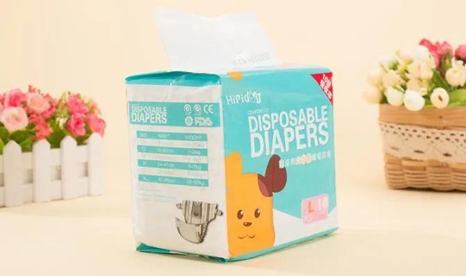 10-pack adjustable dog diapers with wetness indicator, soft fabric, for male and female dogs