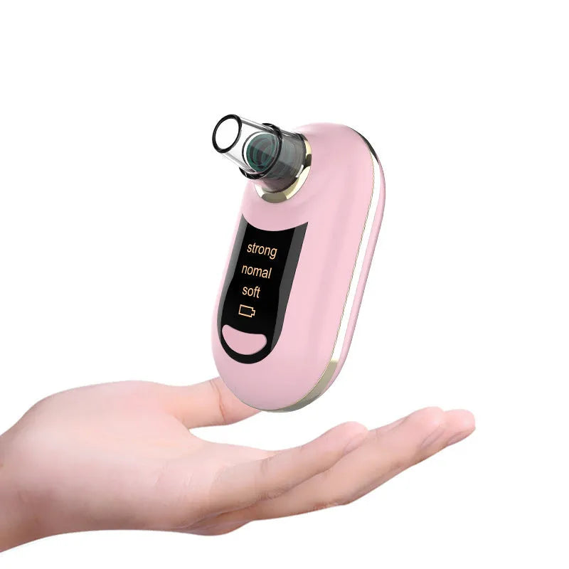 3-gear electric pore vacuum blackhead suction device with ABS plating finish and five suction tips
