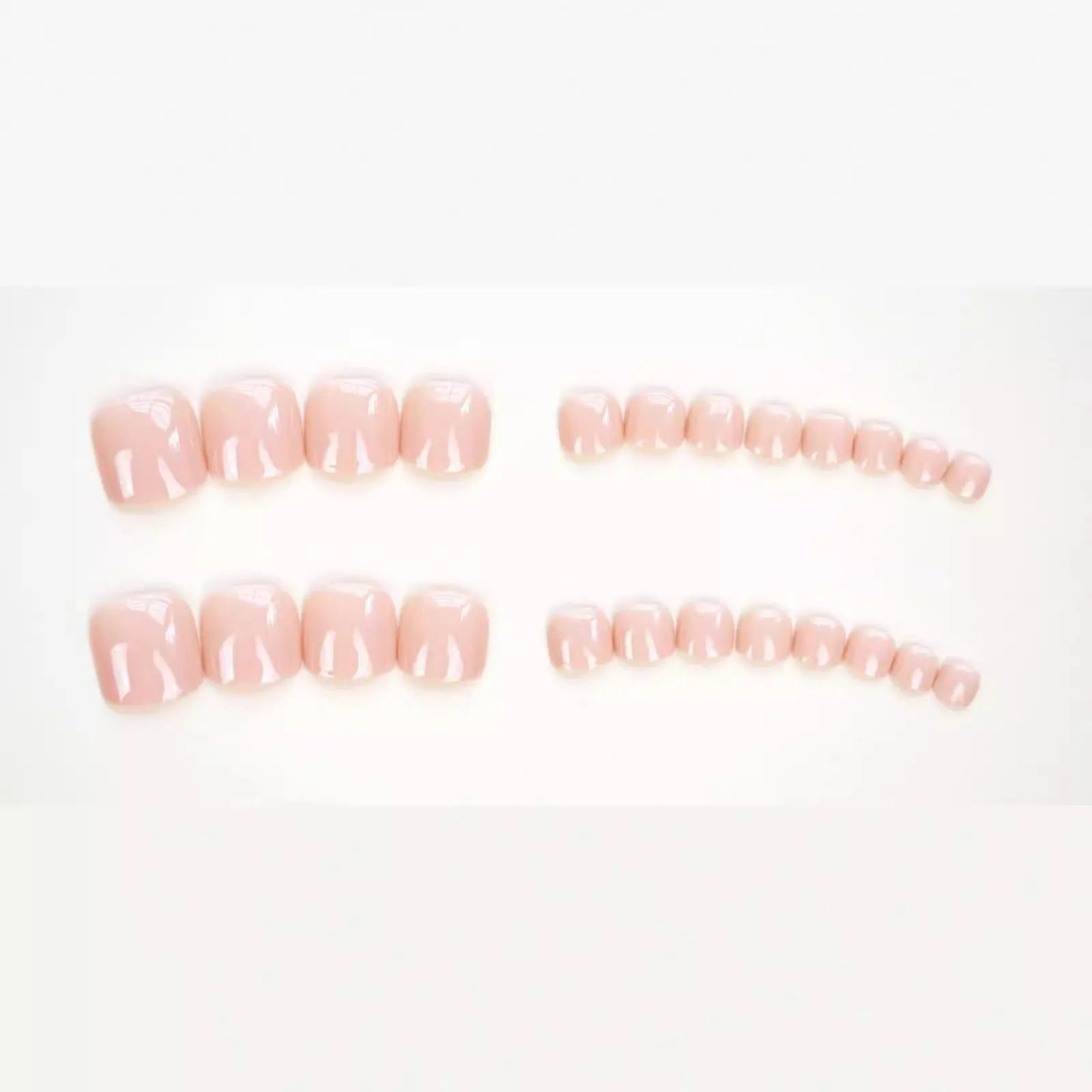 Fashion personality toe nail stickers in natural skin colour with adhesive glue bottle