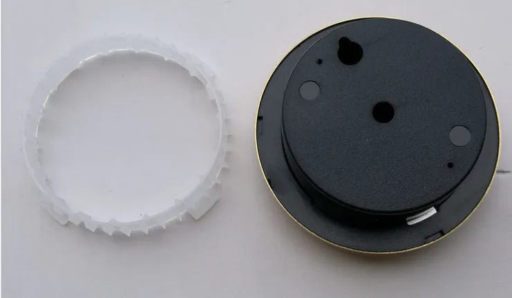 Aluminum analog thermometer hygrometer with circular 72mm design