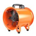 8-inch titanium steel axial flow fan with 7 blades for industrial dust removal and ventilation