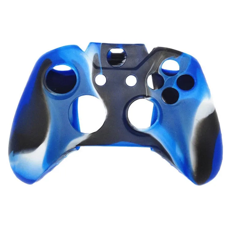 Transparent silicone protective case fitted on XBOX ONE controller showing anti-slip texture