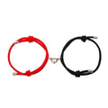 Simple nylon Love magnetic bracelet pair adjustable 3mm rope with magnetic fastener