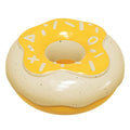 TPR molar teeth cleaning sound donut dog toy in pink, chocolate or yellow colours