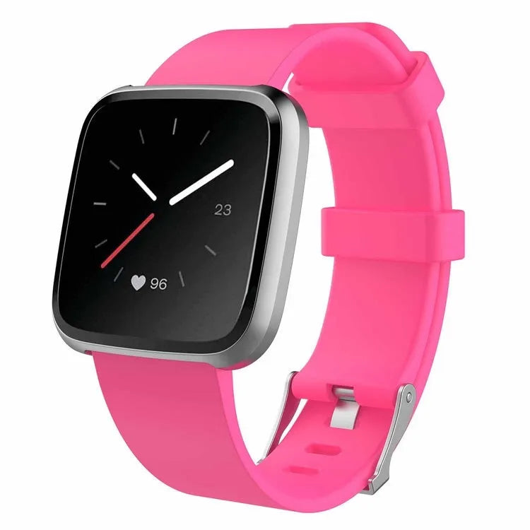 Fitbit Versa Lite replacement watch strap in multiple colours showing large and small size options