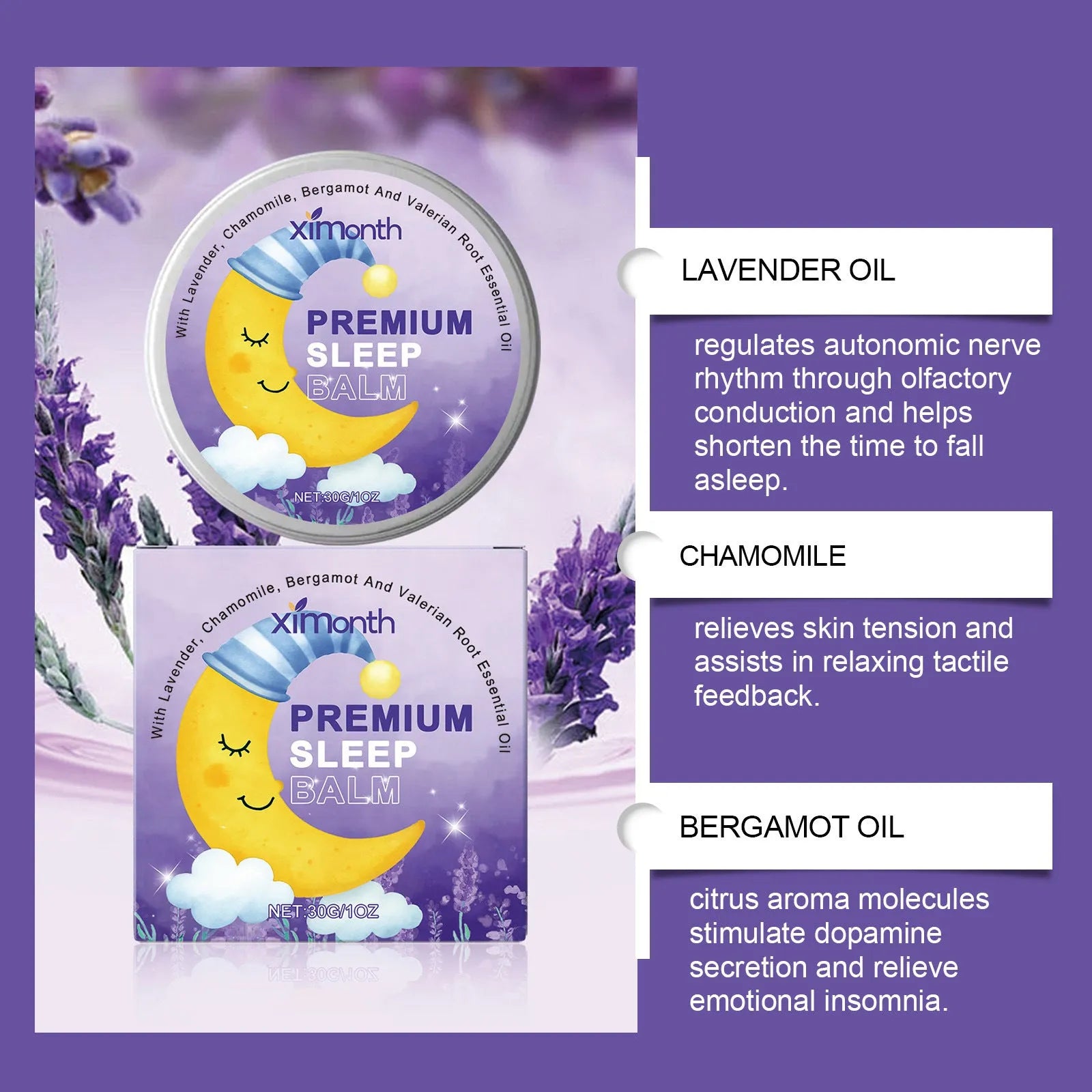 30g tube of gentle sleep cream with lavender oil and chamomile