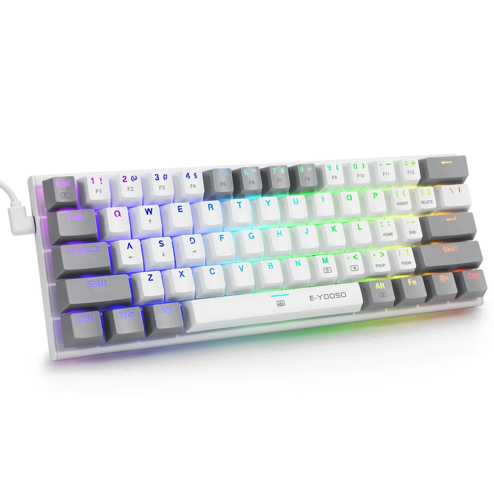 Z11 aluminium mechanical keyboard with illuminated keycaps in black, grey, and green colour scheme.