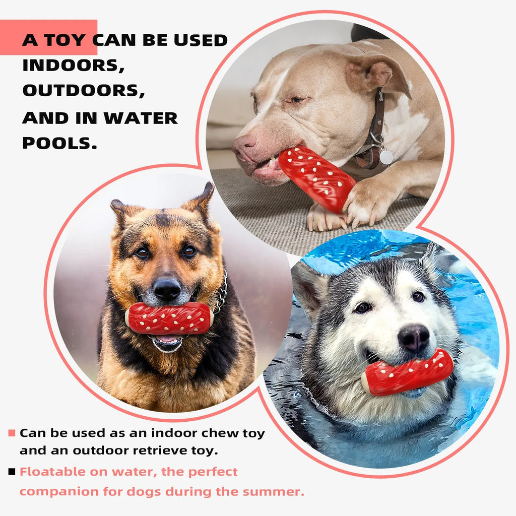 Plastic molar rod dog chew toy with glue toothbrush snack shape in primary colour