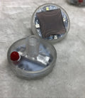 Solar-powered LED hub decorative lights mounted on vehicle wheel with multiple flash modes