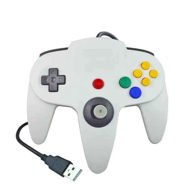 Blue N64 USB game controller for PC computers with original layout