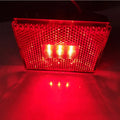 LED trailer side light and clearance lamp with transparent polycarbonate cover and 19cm wiring