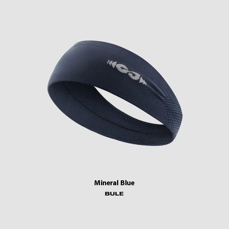 Seamless knitted exercise hair band in classic black, carbon grey or purplish blue for sports