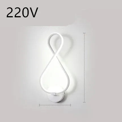 Minimalist Nordic LED wall lamp with silicone shade for bedroom bedside lighting