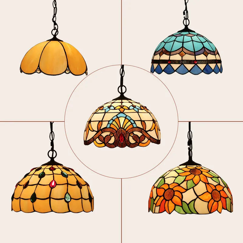 European retro Baroque style abstract chandelier made from coloured glaze, dimensions 36x36x26 cm.