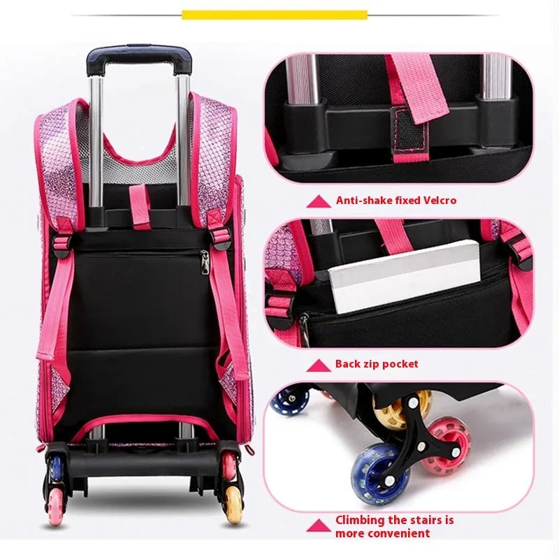 Transparent foldable pet trolley bag for small dogs and cats with shoulder carrying strap