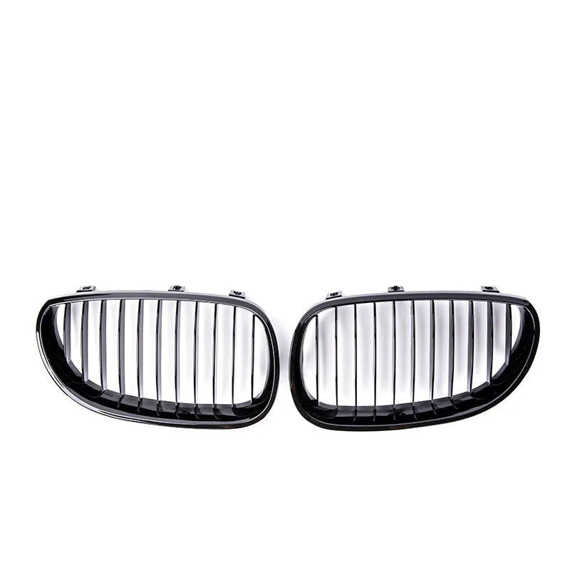 BMW 5-Series E60 E66 carbon fibre pattern front grille pair for 2004-2009 models
