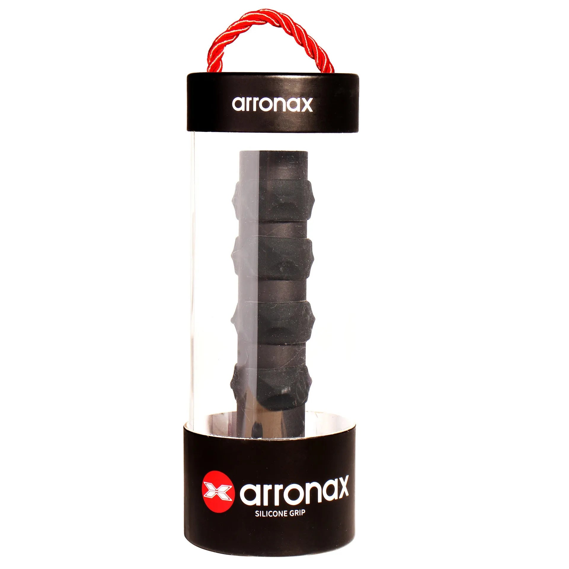 Silicone tennis racket grip band in multiple colours showing 17.6 cm length