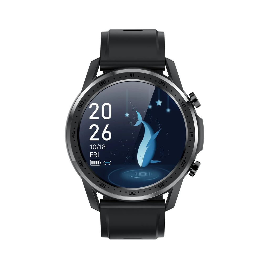 Youth2 body temperature smart bracelet with 1.3-inch screen and zinc alloy frame in black colour