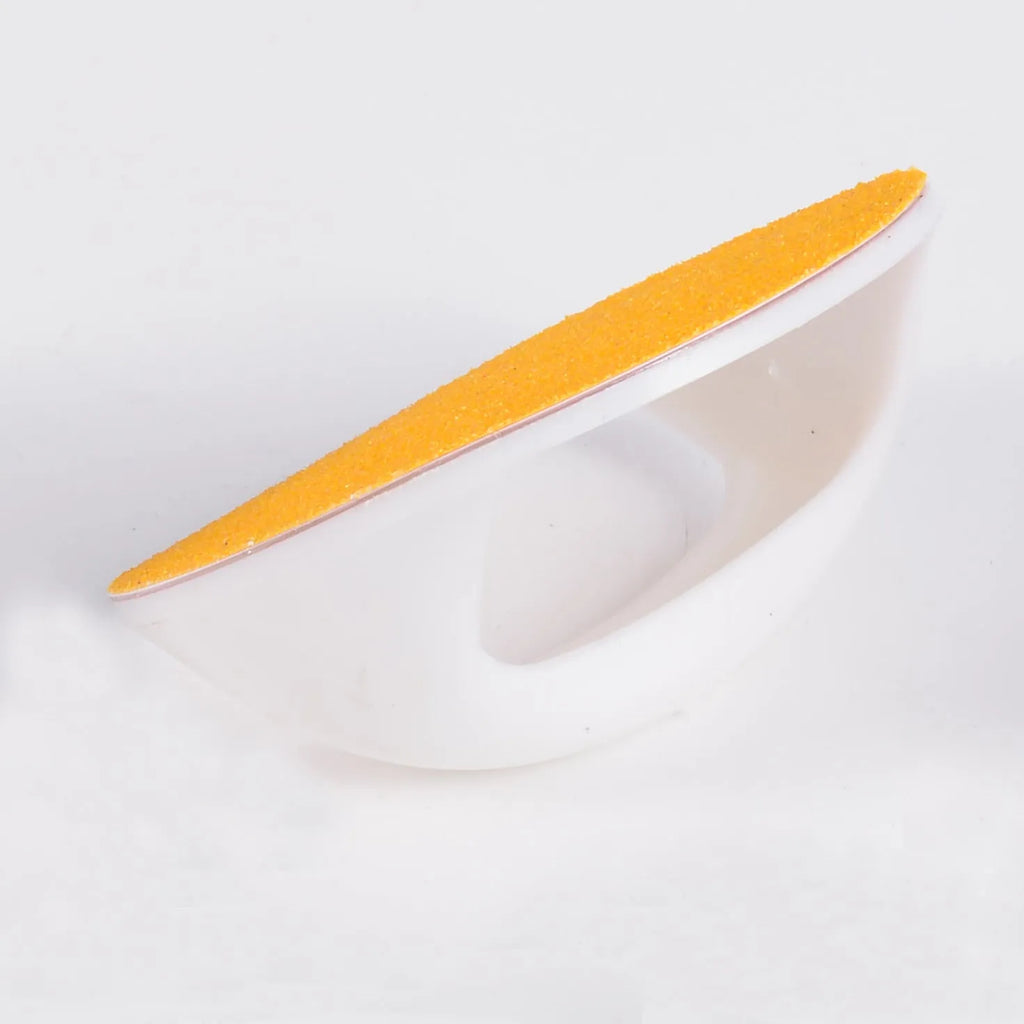 Upgraded dog nail file scratch board with ergonomic handle, shown in blue colour.