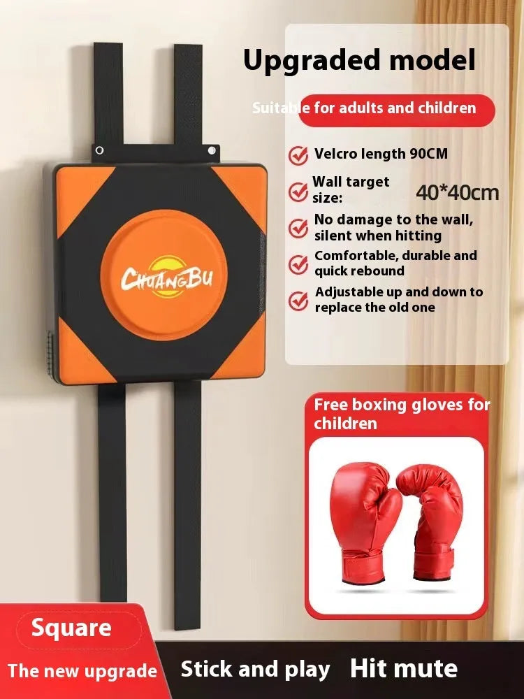Hanging boxing sandbag wall target with PU leather construction for home fitness training