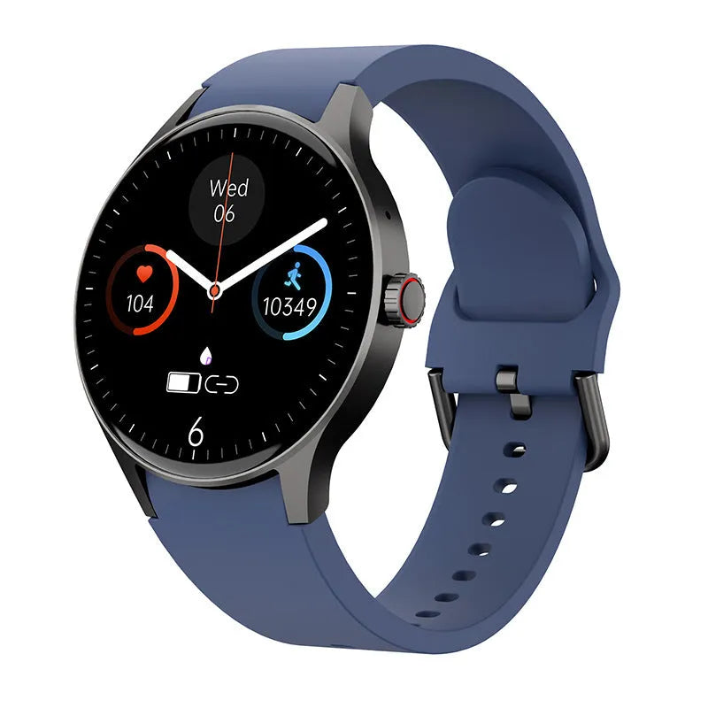 46mm smart watch with blood sugar monitoring and heart rate tracking on wrist