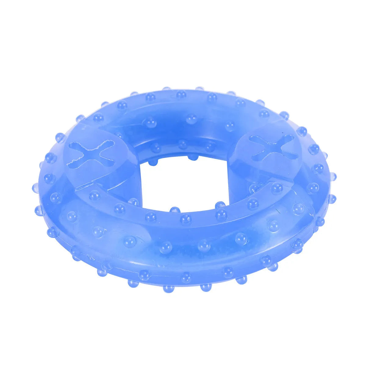 Freezable dog cooling chew toy in bones and circles shapes with thickened design