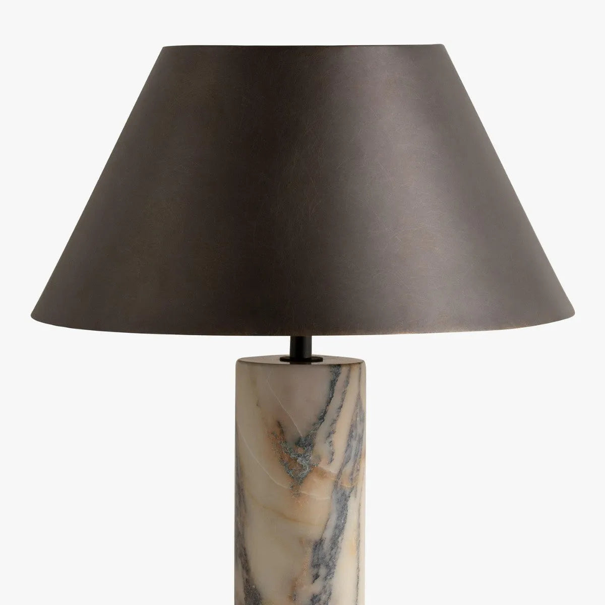 Black marble modern table lamp with simple design for home decoration