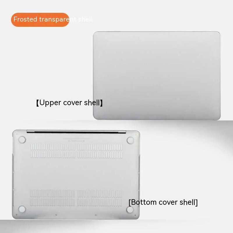 MacBook protective case in crystal transparent, black, frosted and matte finishes for Air and Pro models