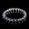 Natural crystal bracelet with Donghai old materials white water round beads in old mine white crystal colour