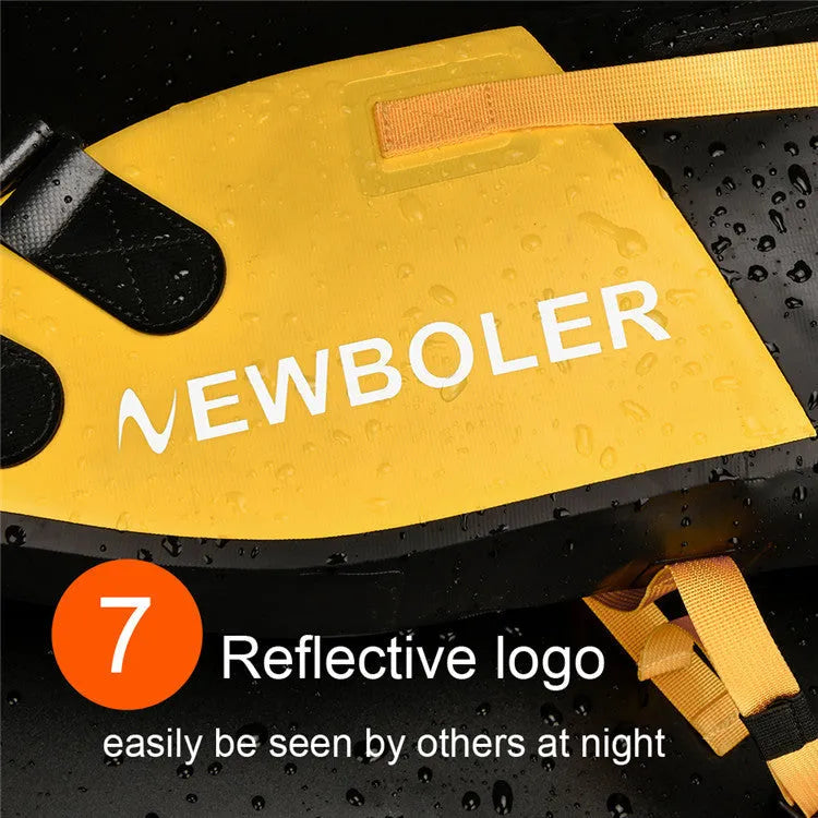 Waterproof PVC bicycle tail bag with 13-litre capacity for outdoor cycling gear