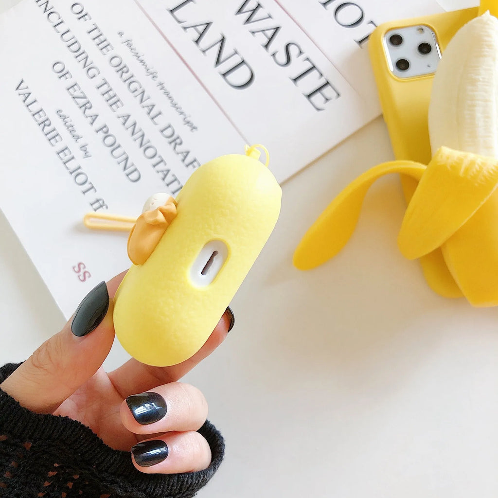 Yellow iPhone back cover case with banana squeeze design for multiple iPhone models