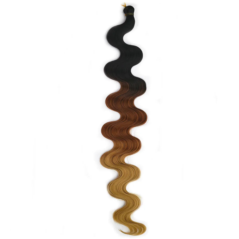 Wine red big wave synthetic hair crochet extension measuring 24 inches long