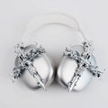 Gothic style resin hard case cover for Apple AirPods Max headphones in silver finish
