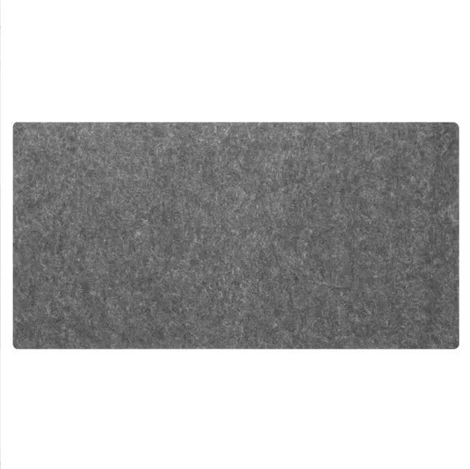 Extra large thickened non-slip felt mouse pad for desk in brown colour with keyboard and mouse