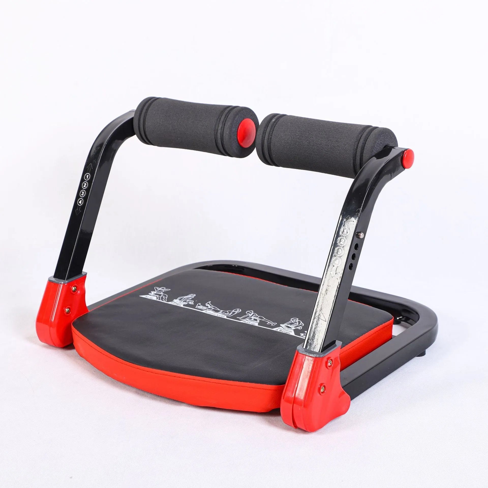 Mini multifunctional abdominal exercise device in red or sky blue colour for home, office, and outdoor use