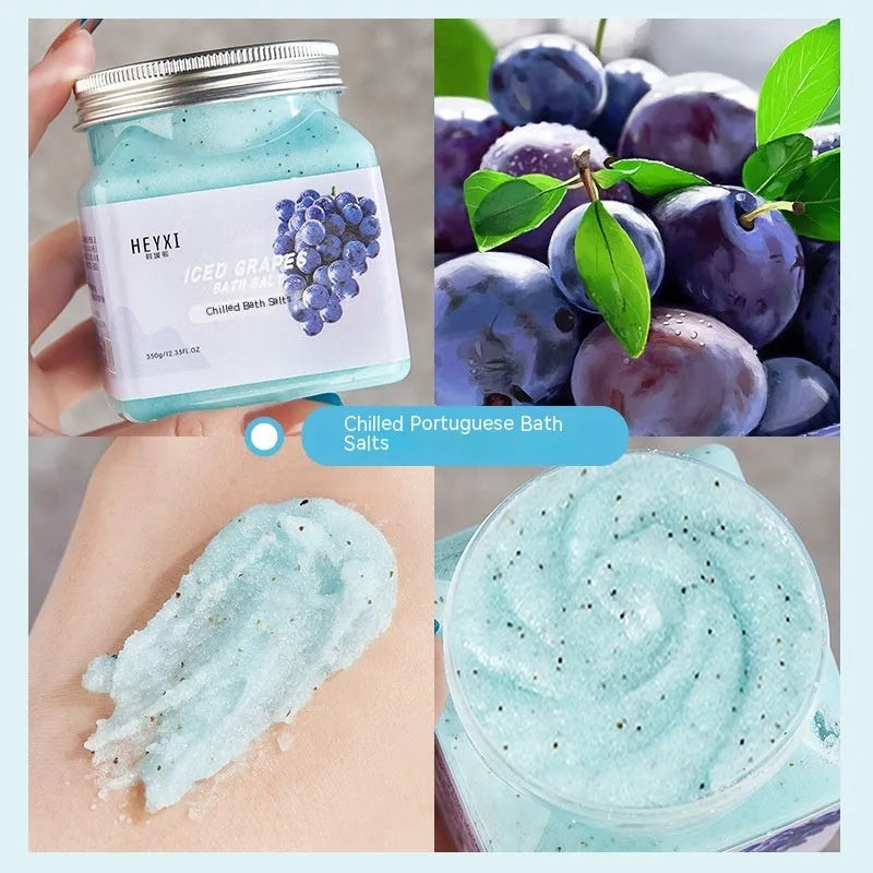 Household exfoliating body scrub cream 350g bath salt with peach scent for universal skin types
