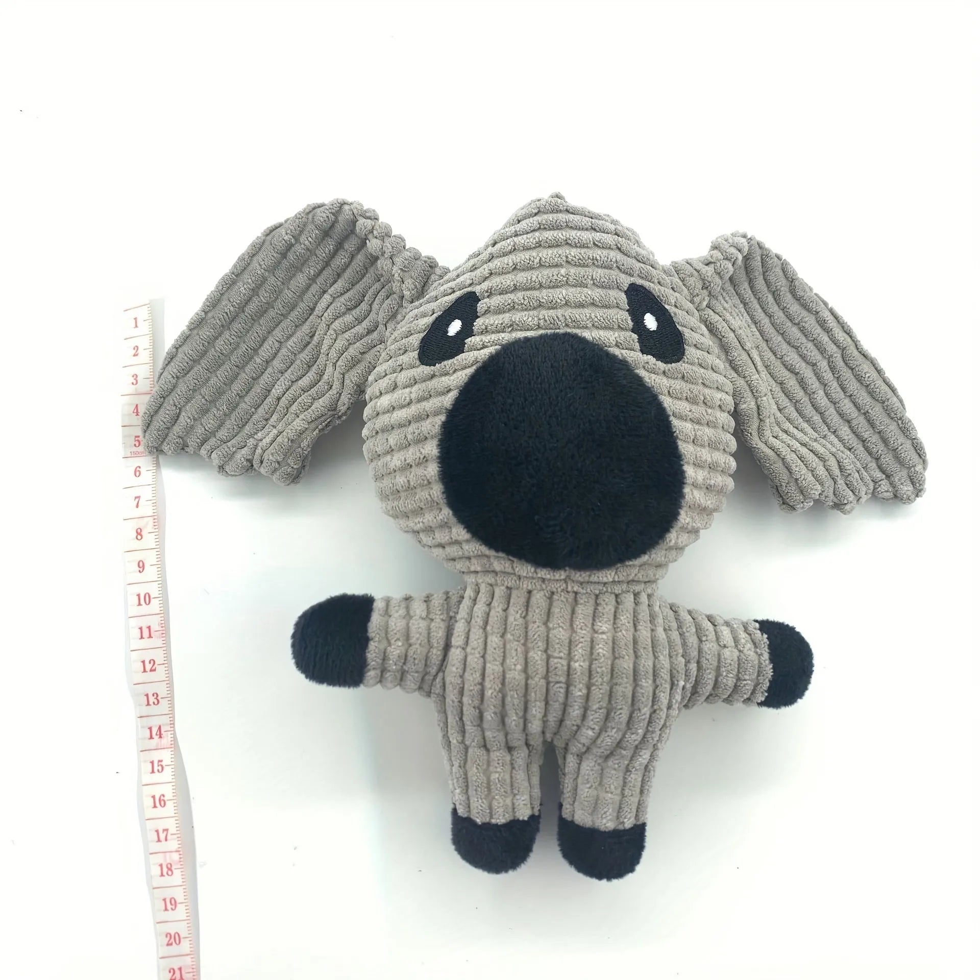 Animal-shaped plush dog chew toy in bright colours with squeaker for small medium dogs
