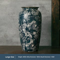 New Chinese retro artistic ceramic vase with dried flowers decals craft in small medium large sizes