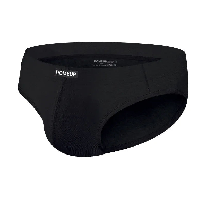 Men's seamless breathable briefs in low waist design available in white, black, and pink colours