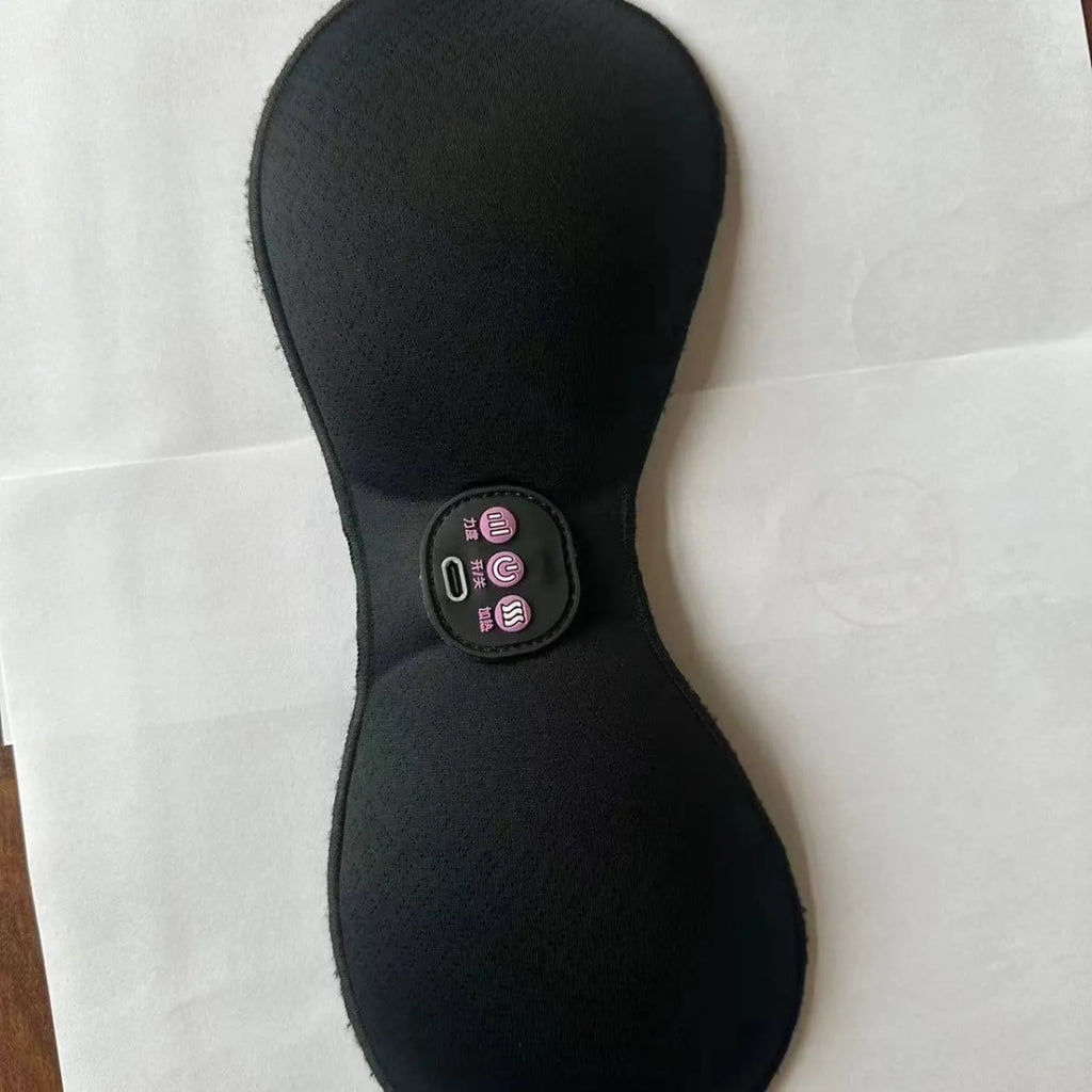 Black electric massage chest stickers with 3-key English control interface