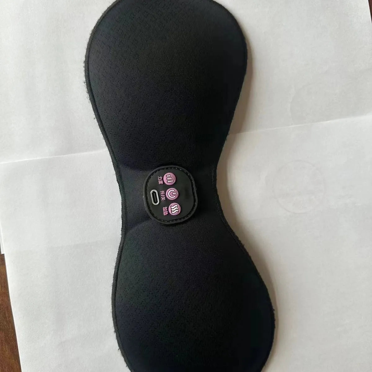 Black electric massage chest stickers with 3-key English control interface