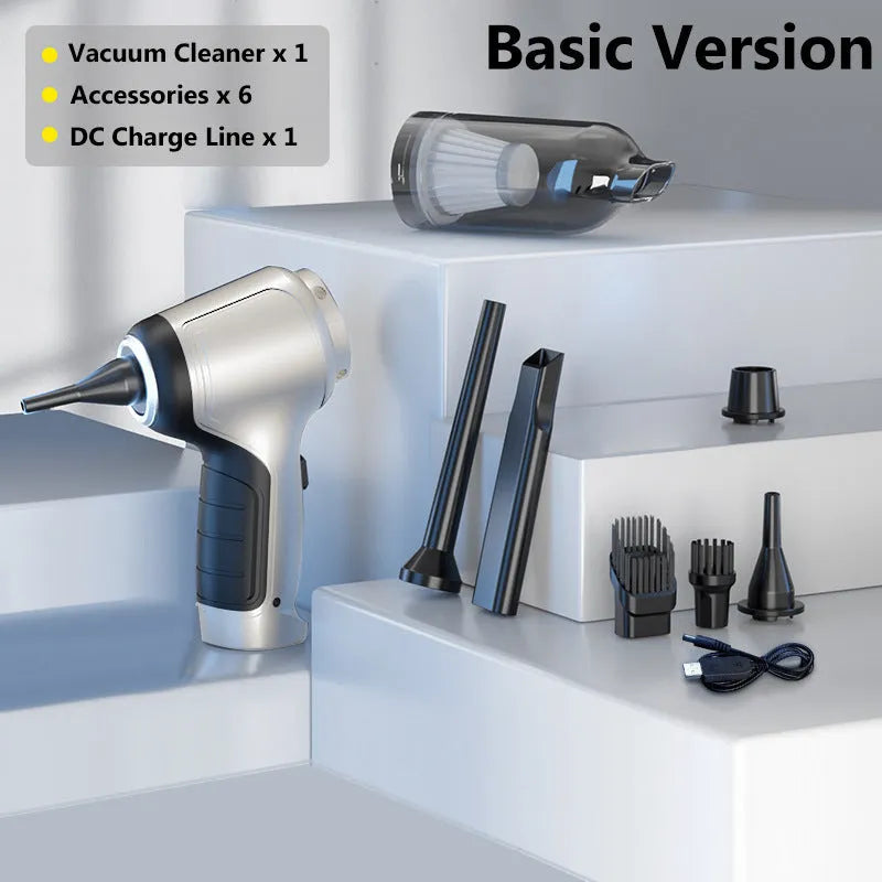 Handheld car vacuum cleaner with brushless motor and EVA storage bag