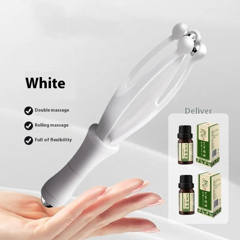 Blue and white steel ball finger massager for hand joint pressure relief