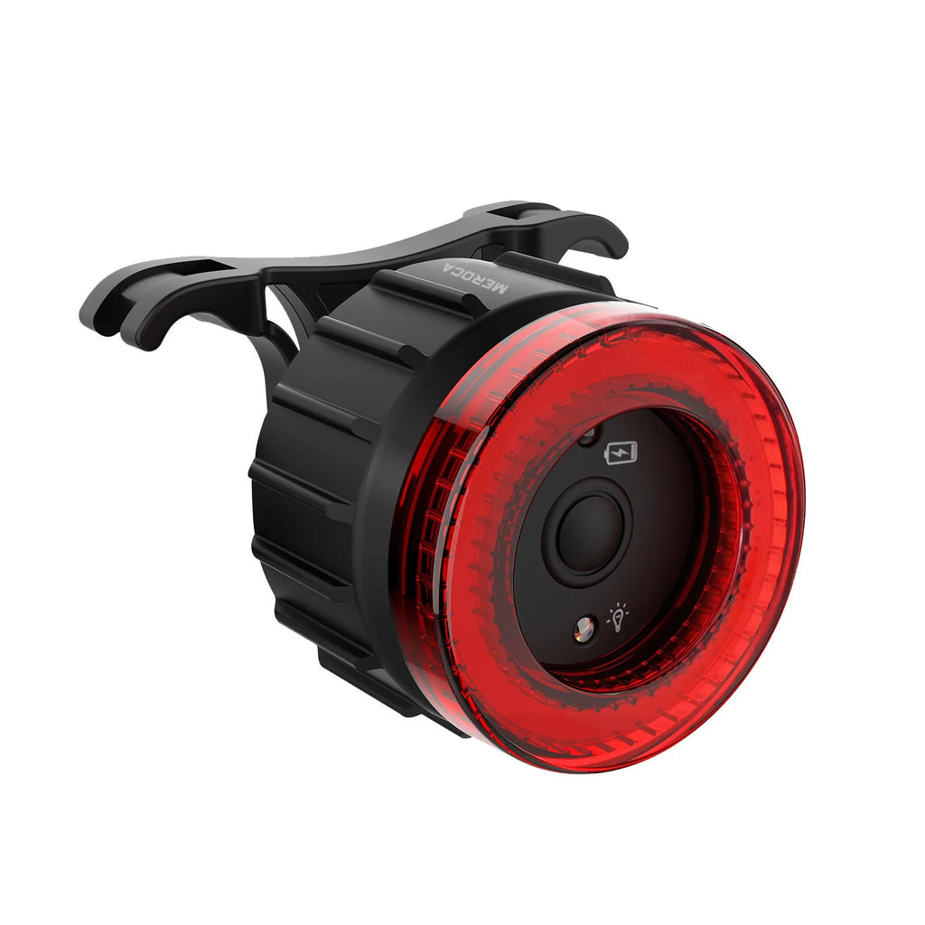 Black boxed intelligent induction brake bicycle taillight set with seat tube bracket