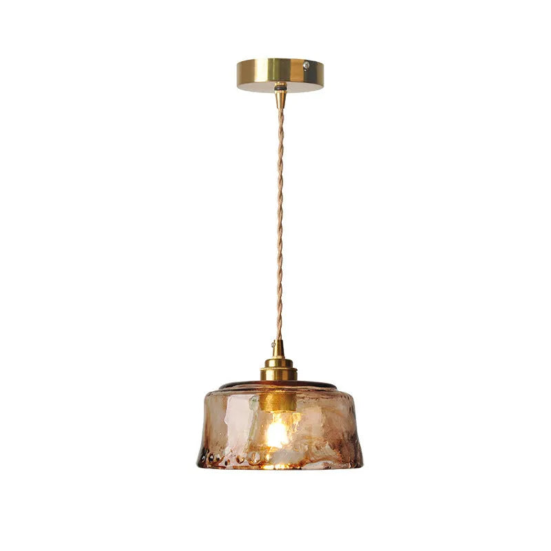 Nordic retro brass and glass chandelier pendant light for restaurant bar installation