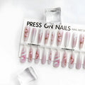 Retro ultra-thin seamless nail tips 40 pieces Drunk Flower XB1-687 long ladder for ladies