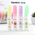 Jelly fruit fragrance solid glue stick 8.5cm long with random colour barrel on white background