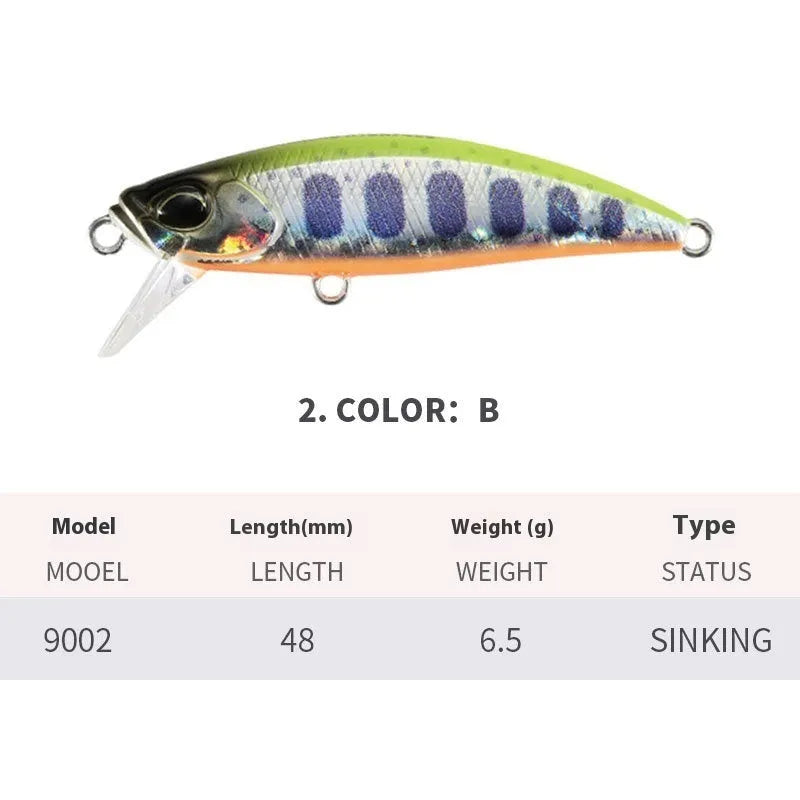 48mm Japanese mino fishing lure for Mandarin Fish and Snakehead fishing