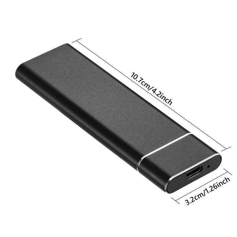 6TB capacity external mobile hard drive with metal shell in black blue orange red or silver colour options