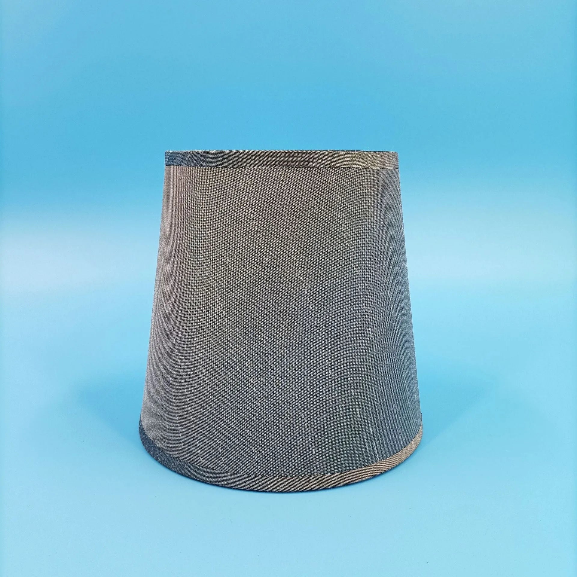 Modern minimalist fabric lampshade with horizontal paste design in a choice of colours.